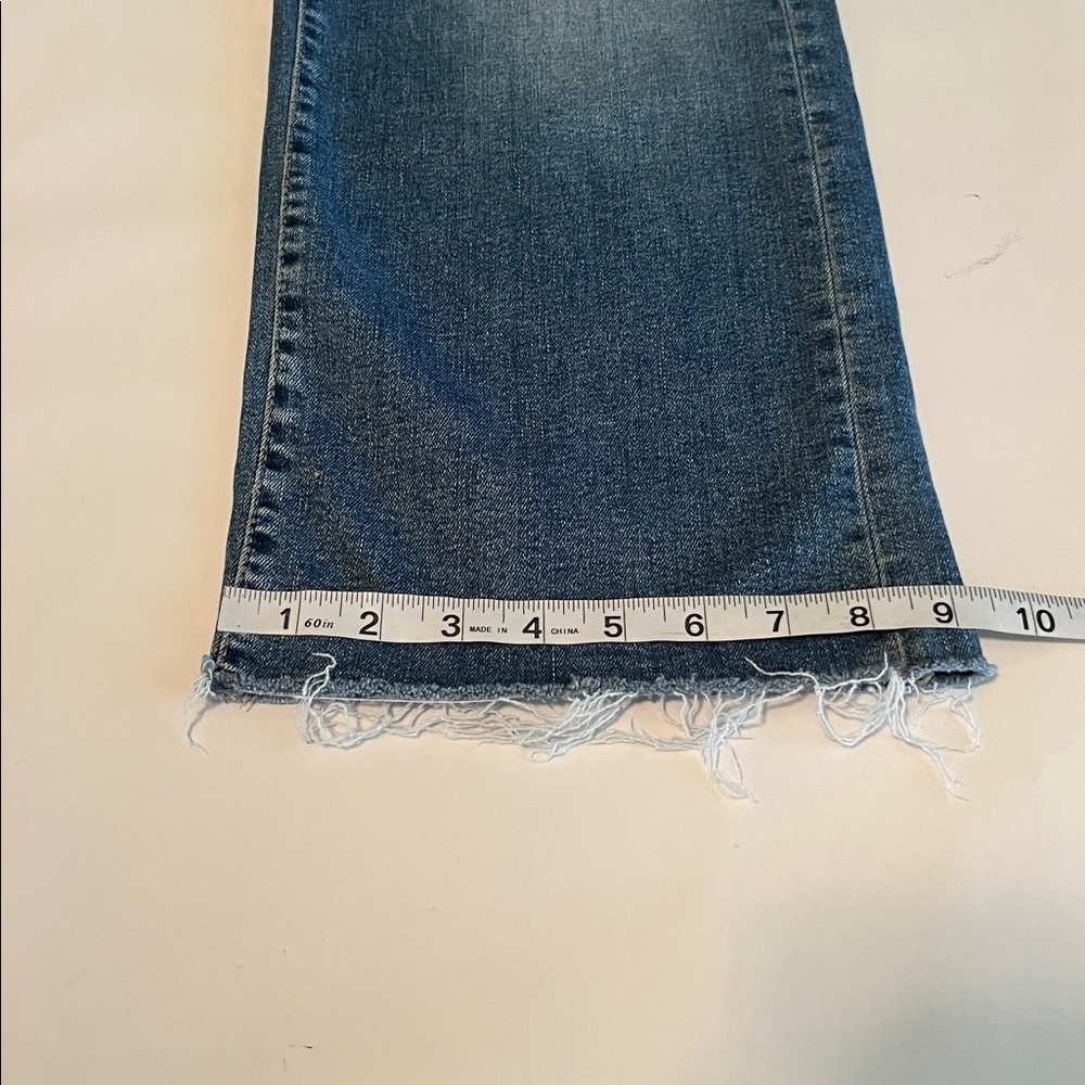 7 For All Mankind Women's Wide Leg Flare Jeans in Medium Blue - Picture 8 of 16